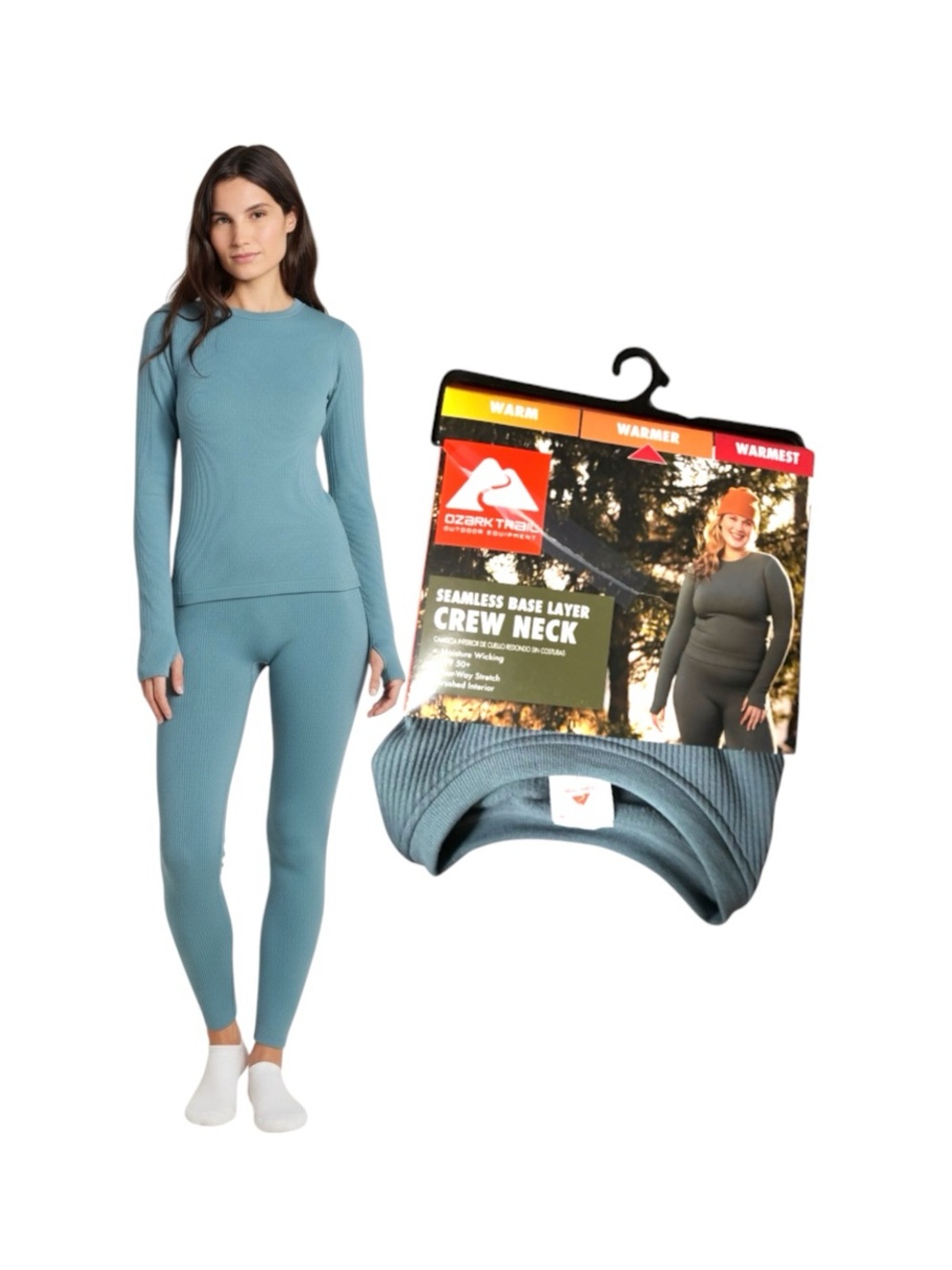 Ozark Trail Women's Seamless Crew Neck Base Layer Thermal Top